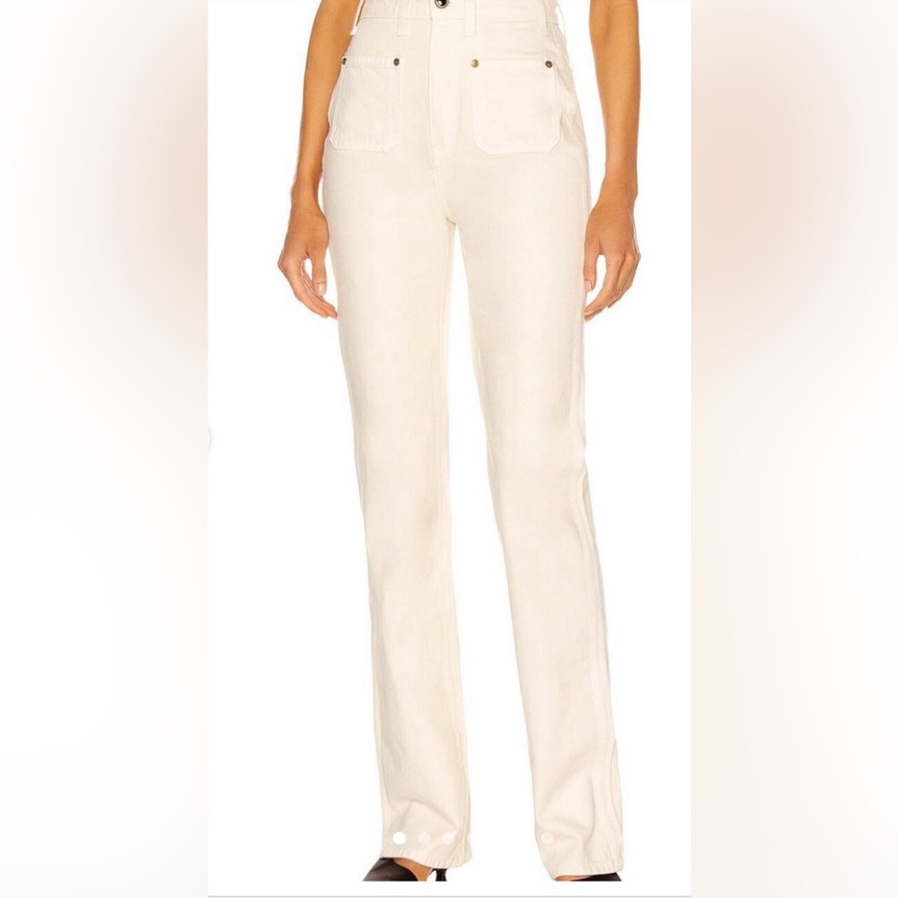 Khaite Isabella Jeans in Ivory
